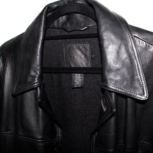 Vintage 90s J. Crew Boxy Leather Jacket - Picture 2 of 16